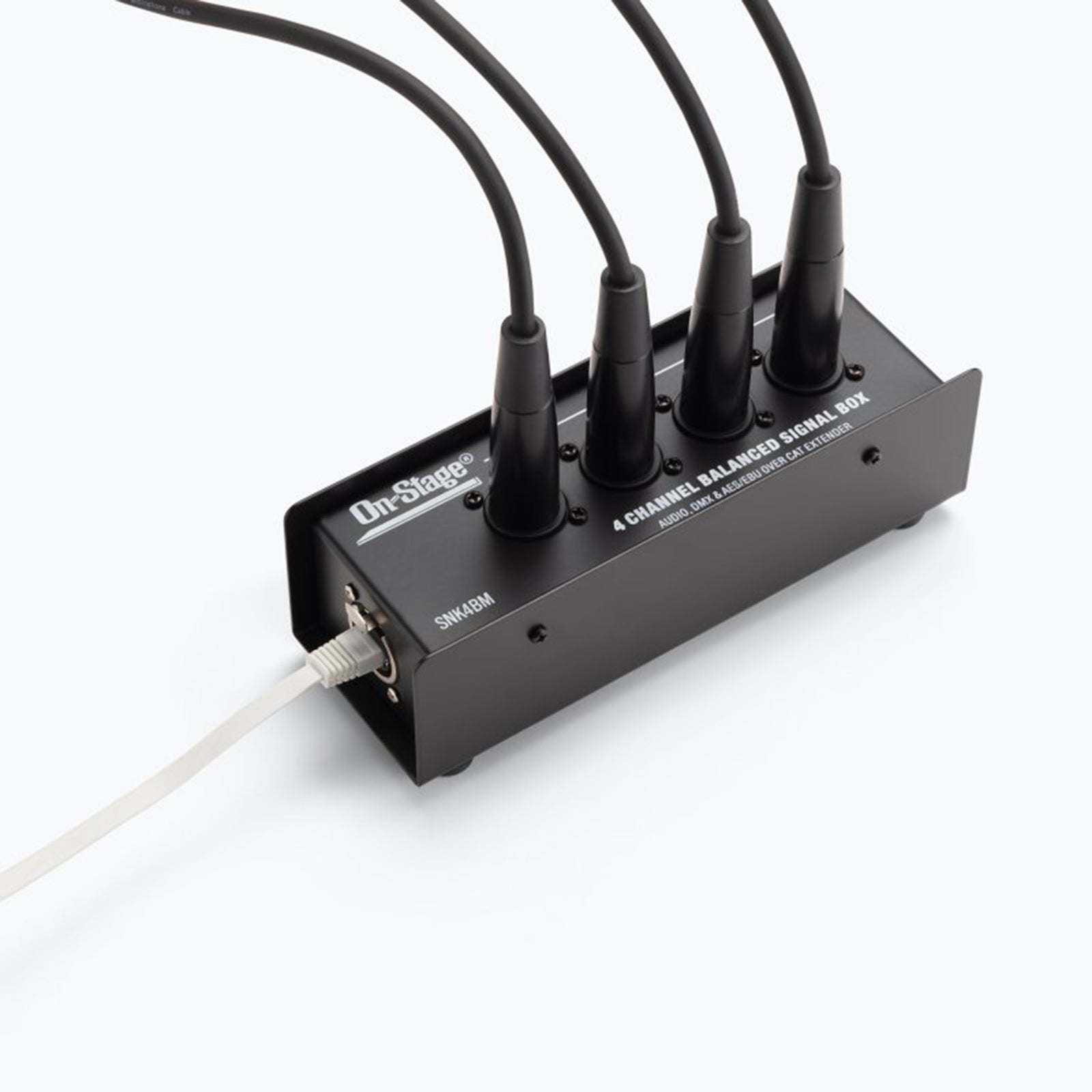 On-Stage OSPRO-SNK4BM Production-Grade Snake Signal Box Male - 4x XLR to 1x RJ45 by On-Stage