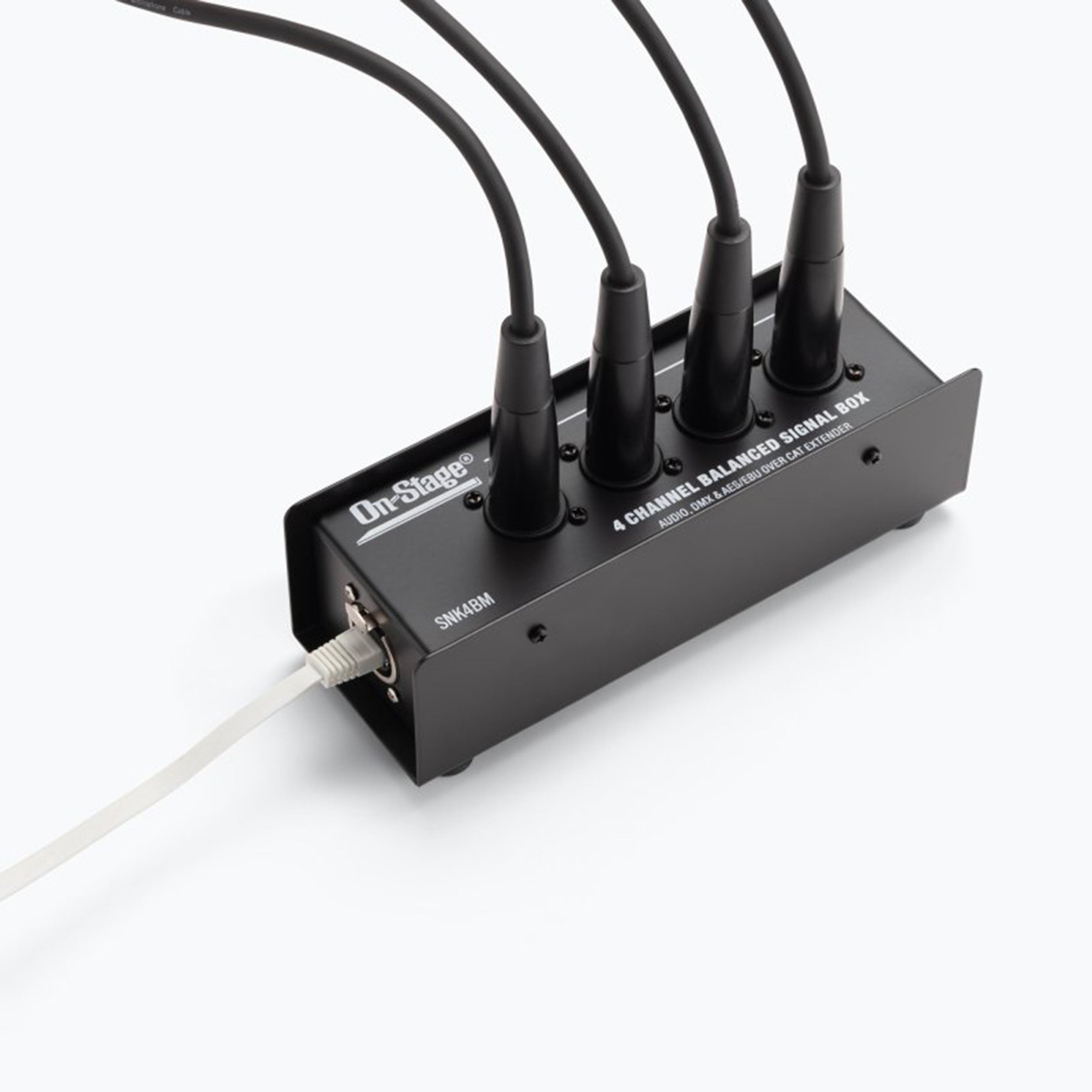 On-Stage OSPRO-SNK4BM Production-Grade Snake Signal Box Male - 4x XLR to 1x RJ45 by On-Stage