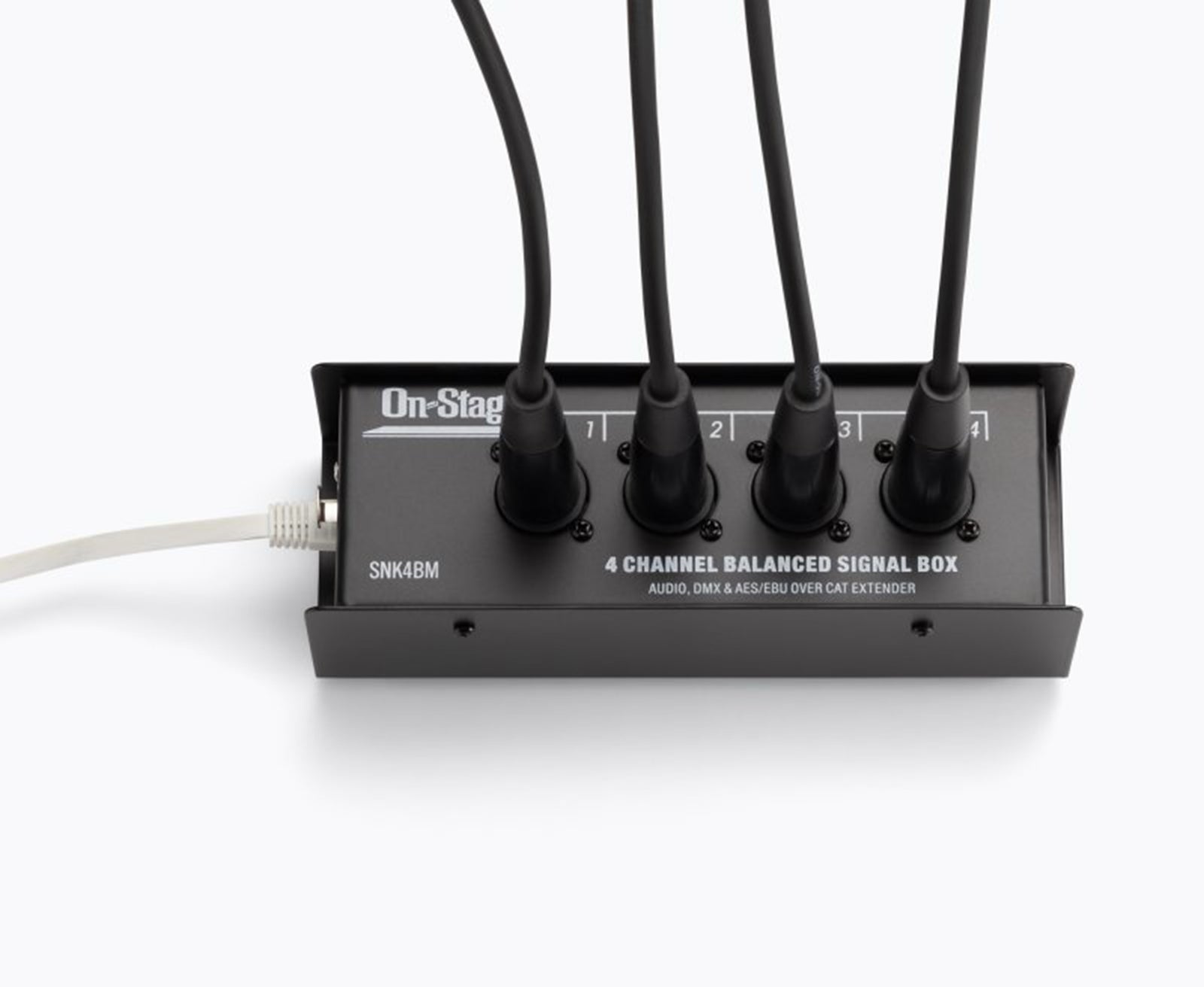 On-Stage OSPRO-SNK4BM Production-Grade Snake Signal Box Male - 4x XLR to 1x RJ45 by On-Stage