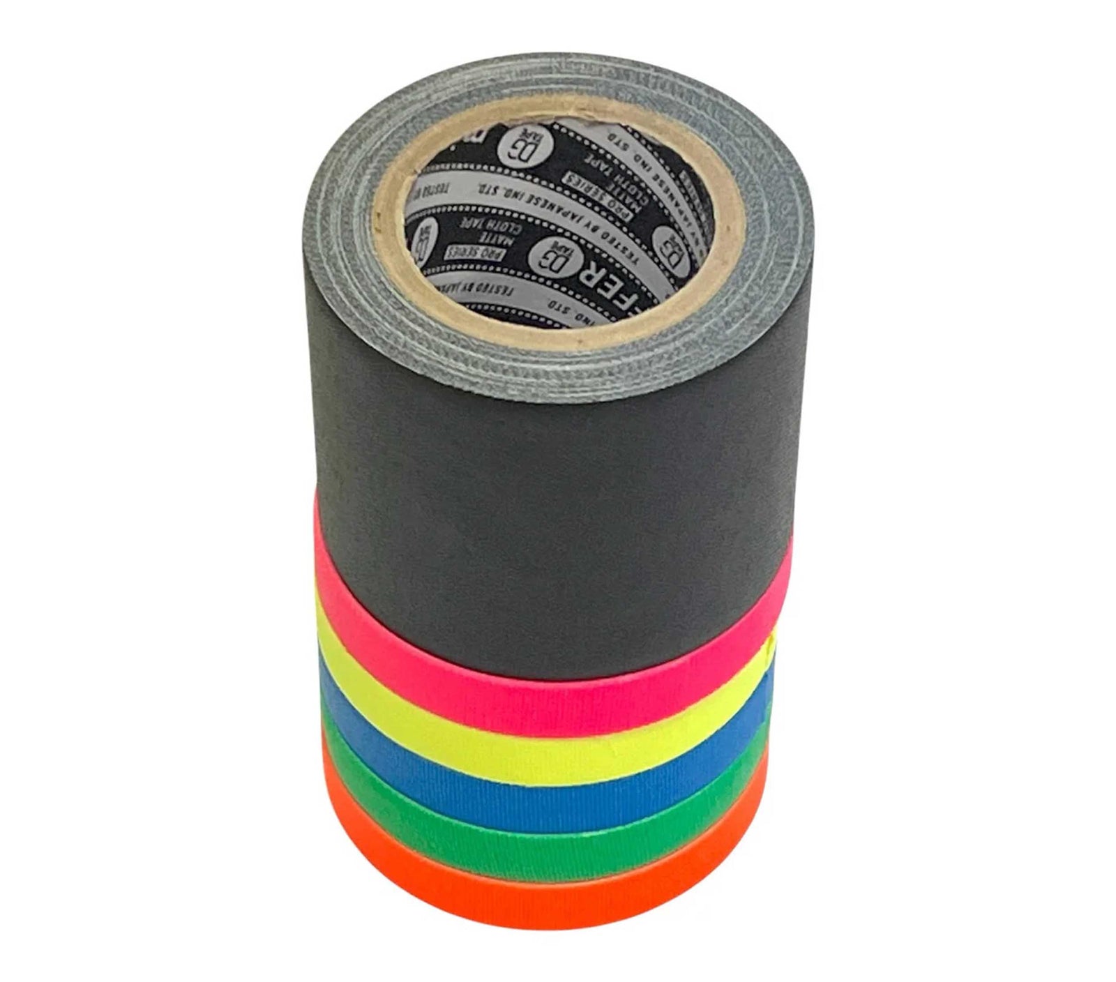 DGS Tapes and Case MGSET/B, 6-Pack Micro Gaffer Tape Set - 1/2" x 7 yd, Fluorescent Colors by DGS USA