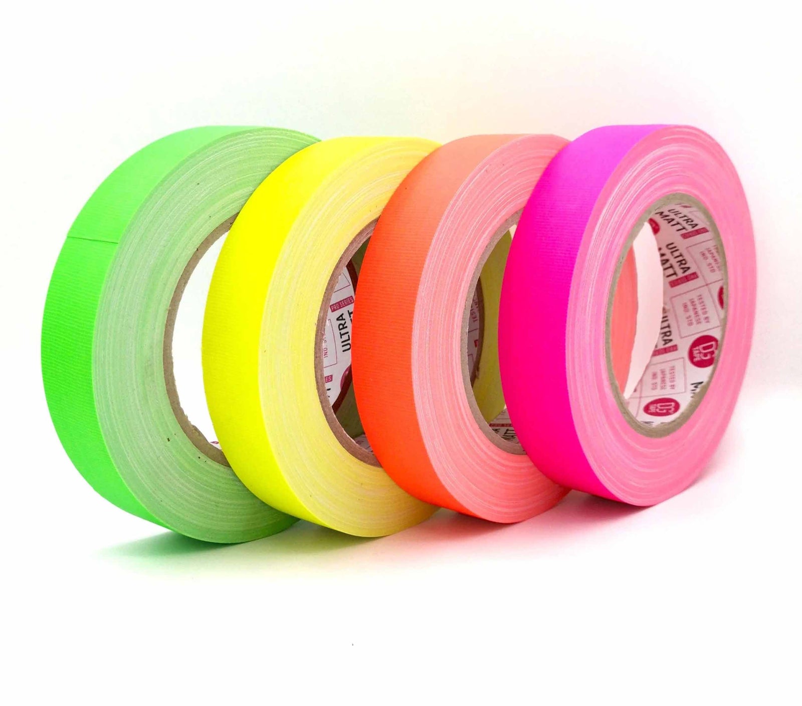 DGS Tapes and Case UMF25/25, Fluorescent Gaffer Tape - 25mm x 25m, LDPE Matte Finish by DGS USA