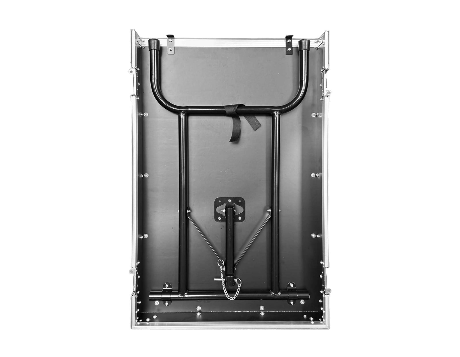 Odyssey FZTC1316WDLX 13U Top Slanted 16U Bottom Vertical Pro Combo Rack with Side Table and Casters - Tall Cover by Odyssey