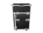 Odyssey FZTC1316WDLX 13U Top Slanted 16U Bottom Vertical Pro Combo Rack with Side Table and Casters - Tall Cover by Odyssey
