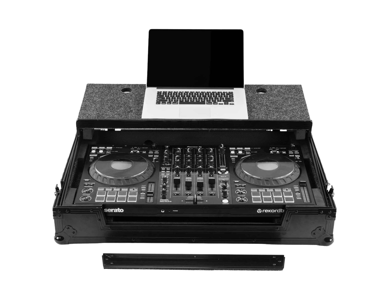 Odyssey RCGS-FLX10WBL Road Case with Wheels and Glide Style Laptop Platform for DDJ-FLX10 - Black by Odyssey