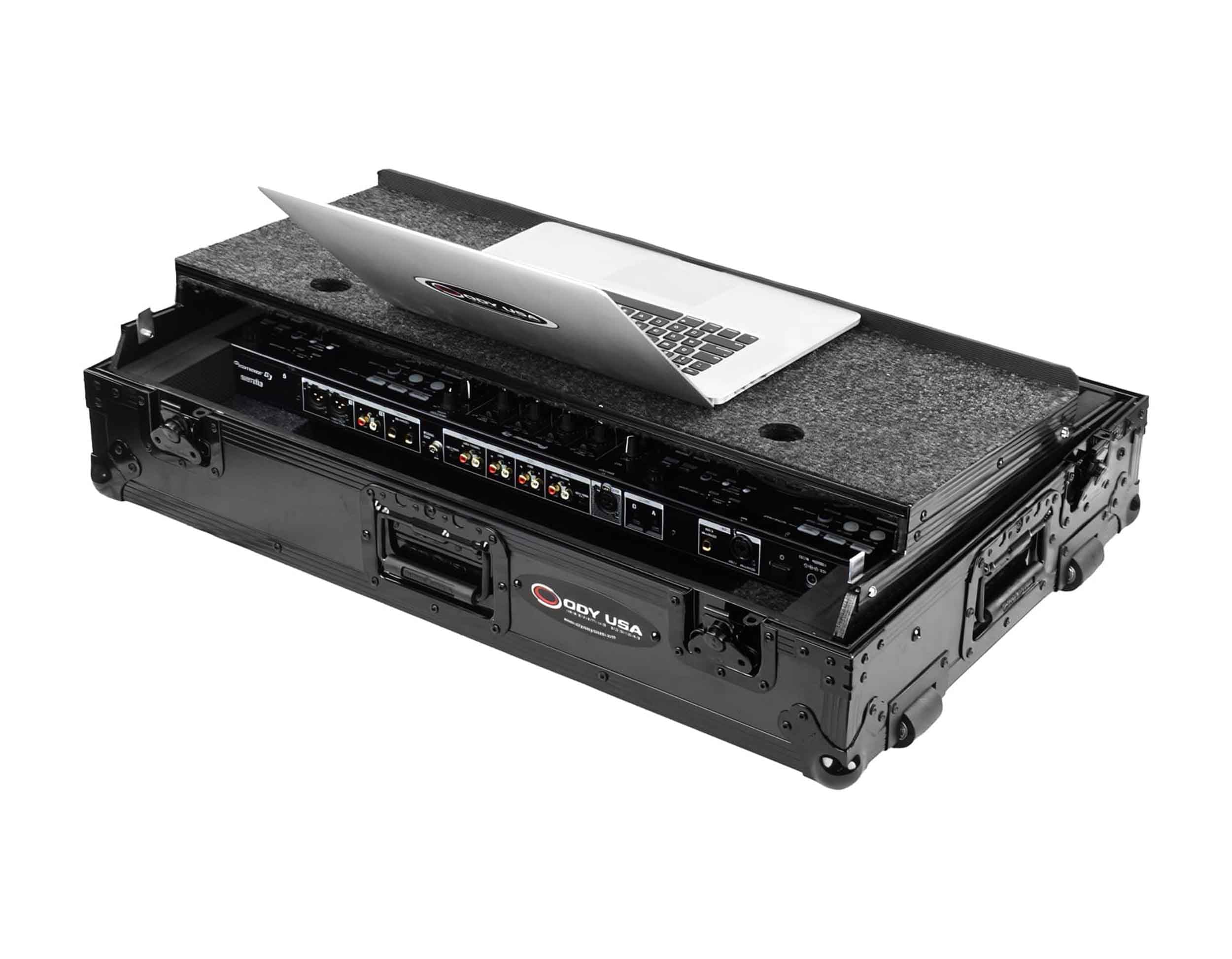 Odyssey RCGS-FLX10WBL Road Case with Wheels and Glide Style Laptop Platform for DDJ-FLX10 - Black by Odyssey