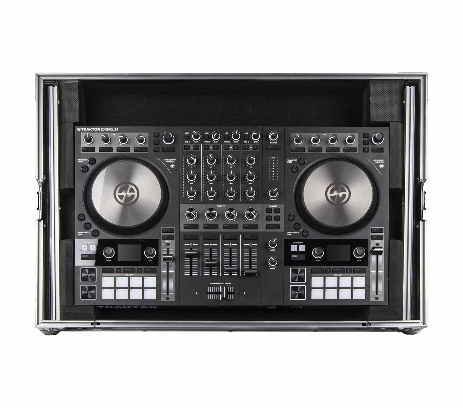 ODYSSEY FZGSTKS4MK3 Flight Case with Glide Platform for Traktor Kontrol S4 MK3 by Odyssey