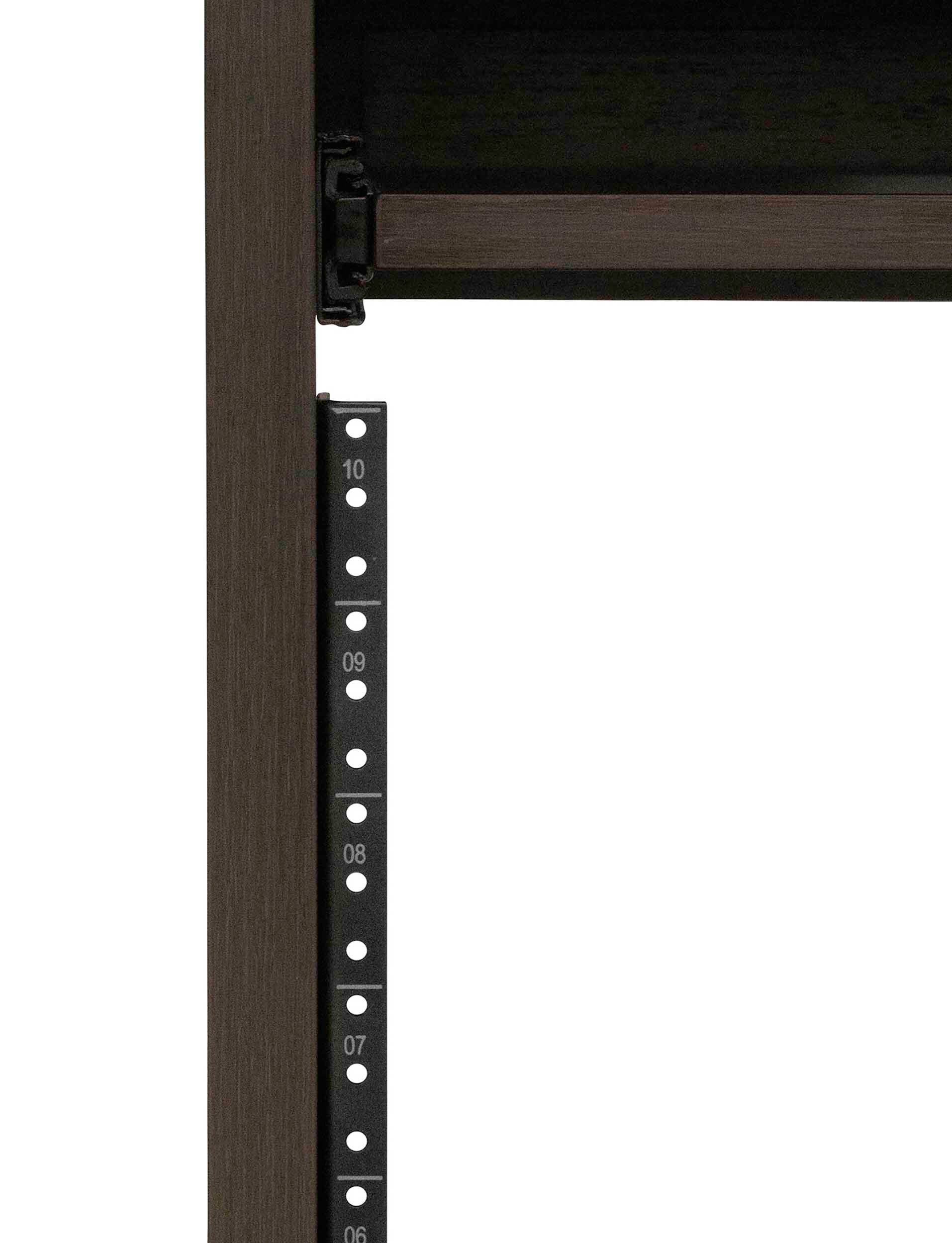 Gator Frameworks GFW-ELITEDESKRK-BRN 10U Studio Rack Table - Dark Walnut Brown by Gator Cases