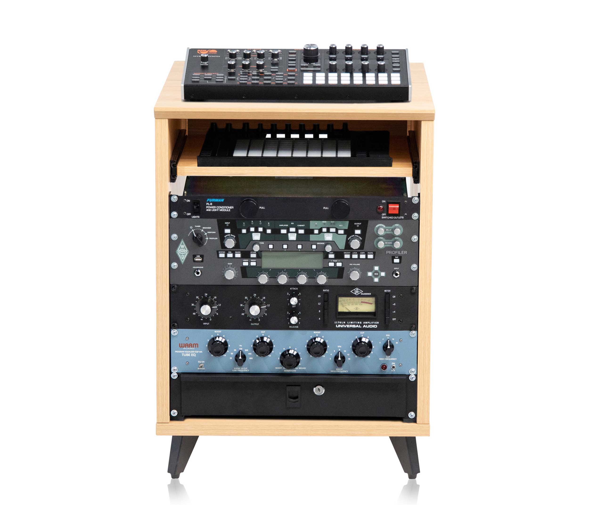 Gator Frameworks GFW-ELITEDESKRK-MPL Elite Furniture 10U Studio Rack Table - MPL by Gator Cases