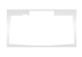 Odyssey PFW-OPUS-QUAD Podium Faceplate and Foam for Pioneer DJ - White by Odyssey