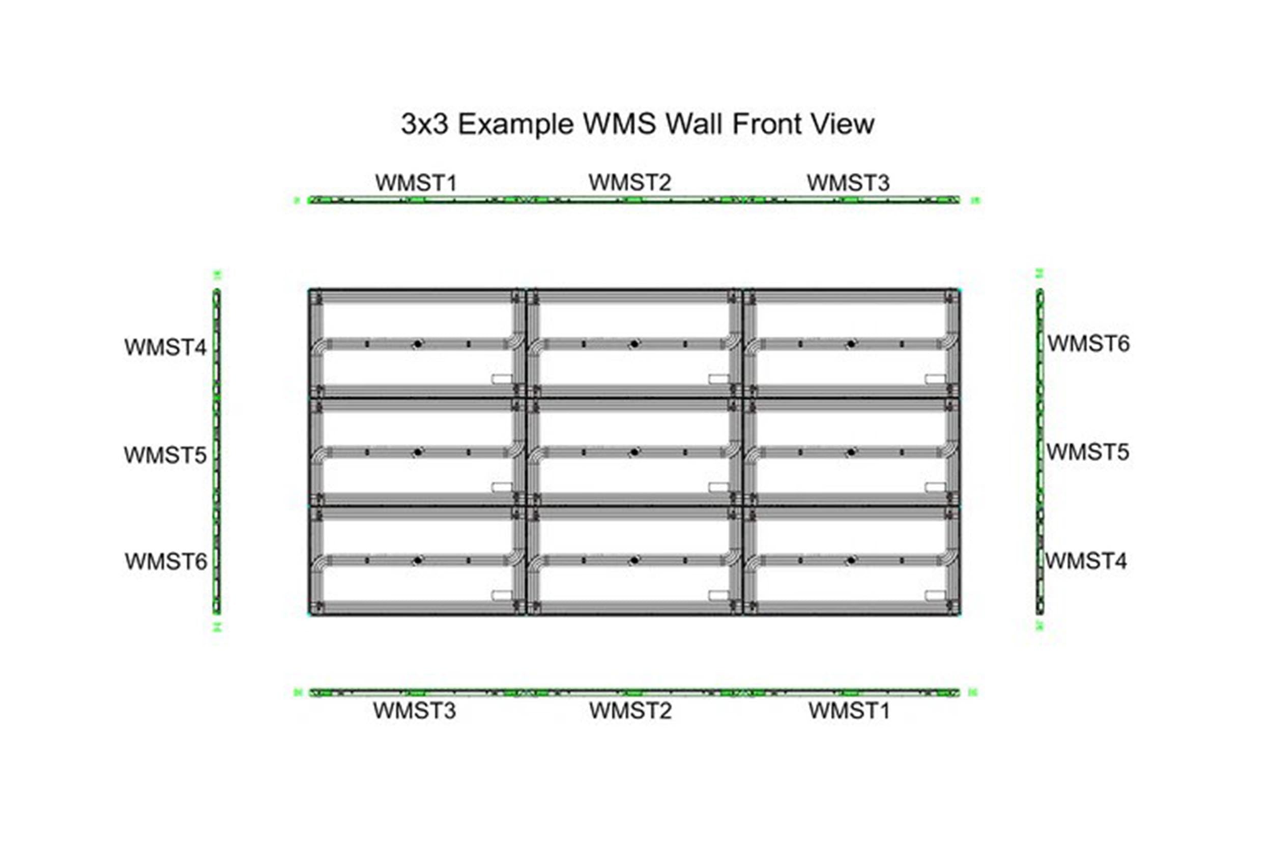 ADJ WMST1 Top & Bottom, Left & Right Corner Trim Section for WMS Panel Series by ADJ