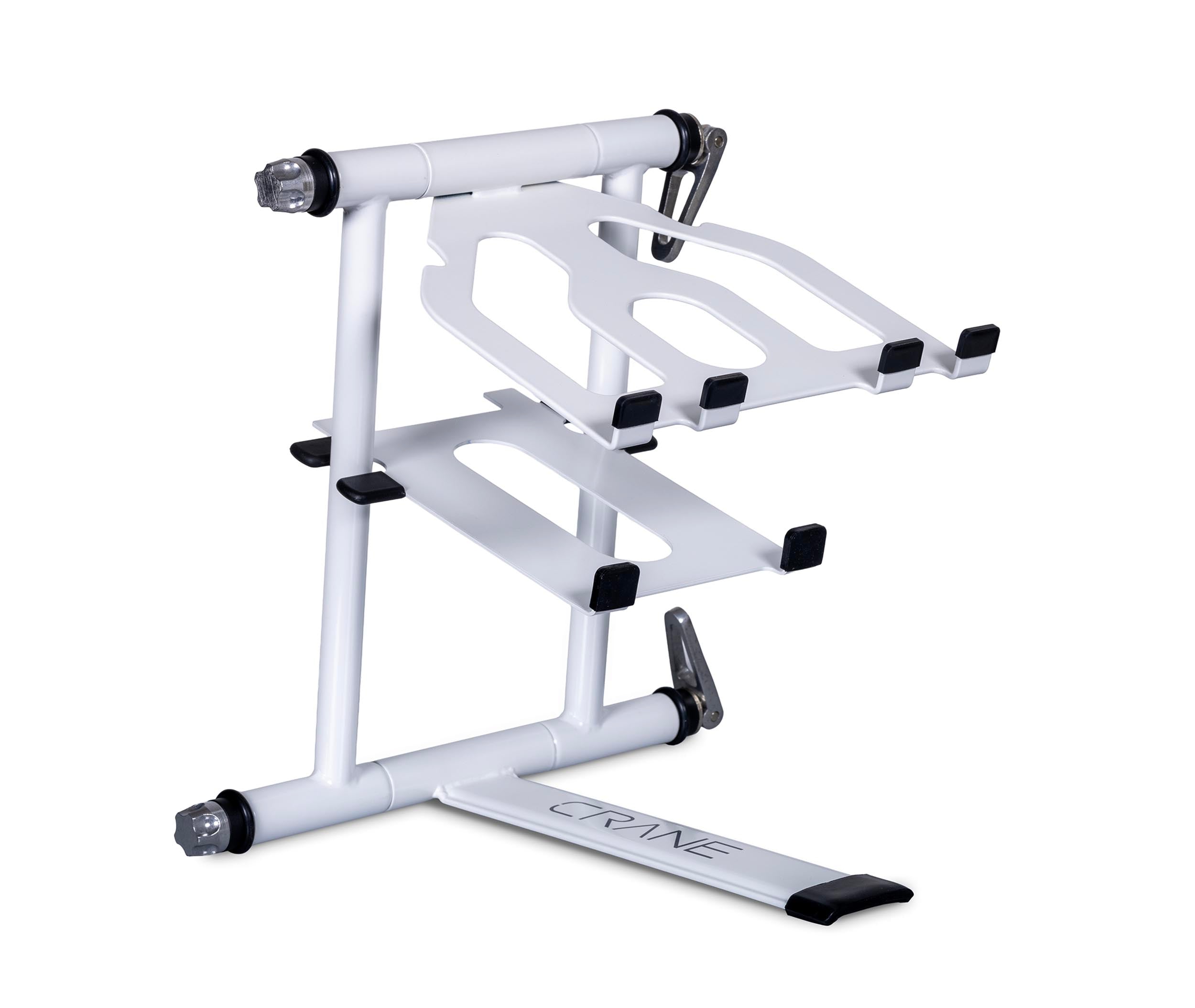 Crane CV3-PLS-WHT-ST Stand Plus Subtray Add-On Shelf for DJ Gear - White by Crane