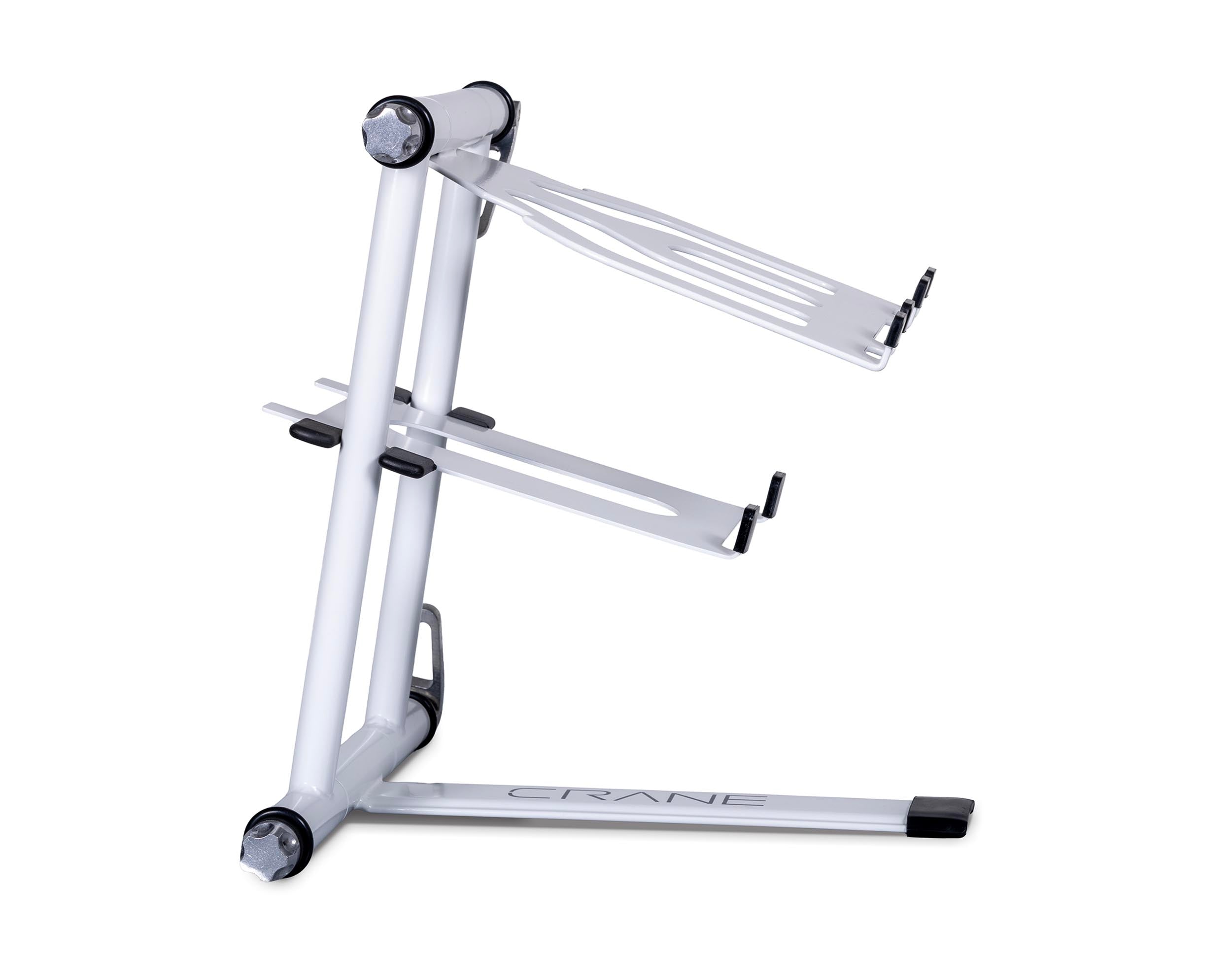 Crane CV3-PLS-WHT-ST Stand Plus Subtray Add-On Shelf for DJ Gear - White by Crane