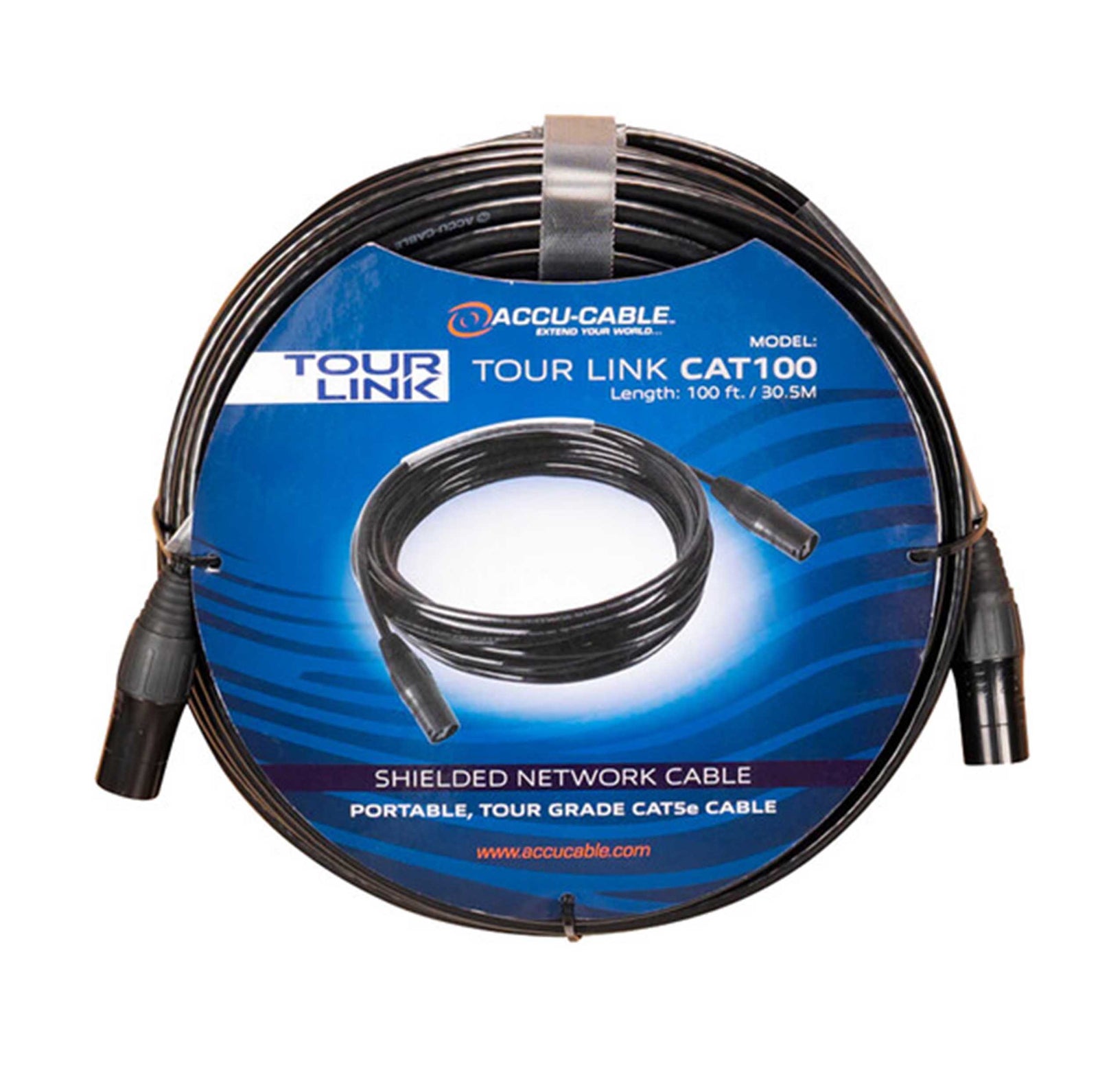 Accu-Cable TOUR LINK CAT100, Cat5E Shielded Network Cable - 100Ft by Accu Cable