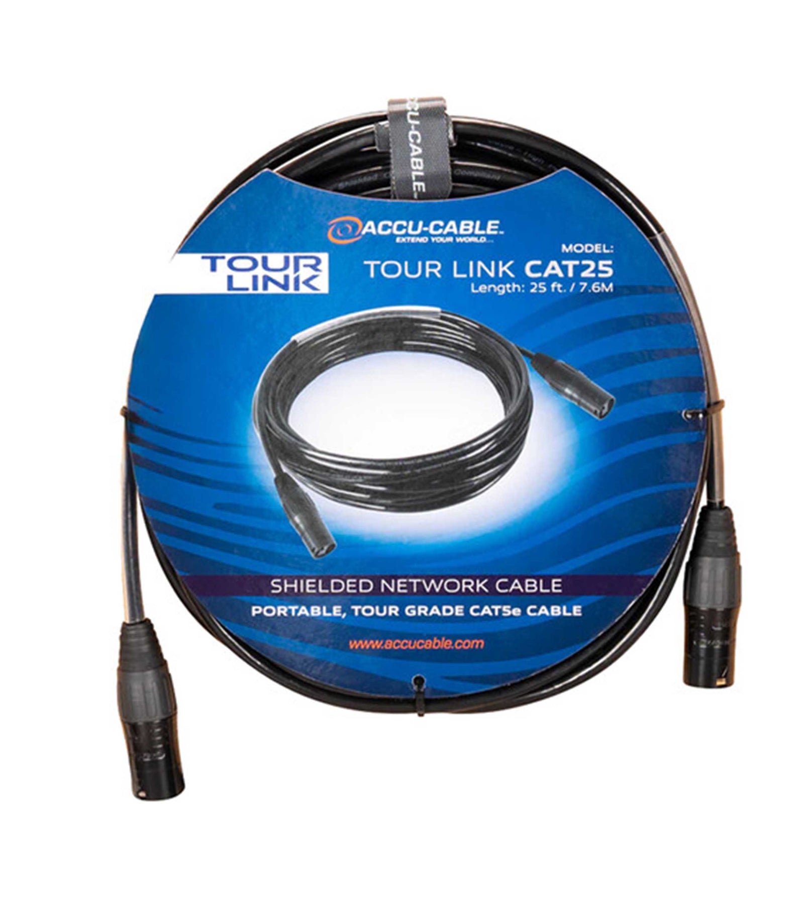 Accu-Cable TOUR LINK CAT25, Cat5e Shielded Network Cable - 25 ft by Accu Cable