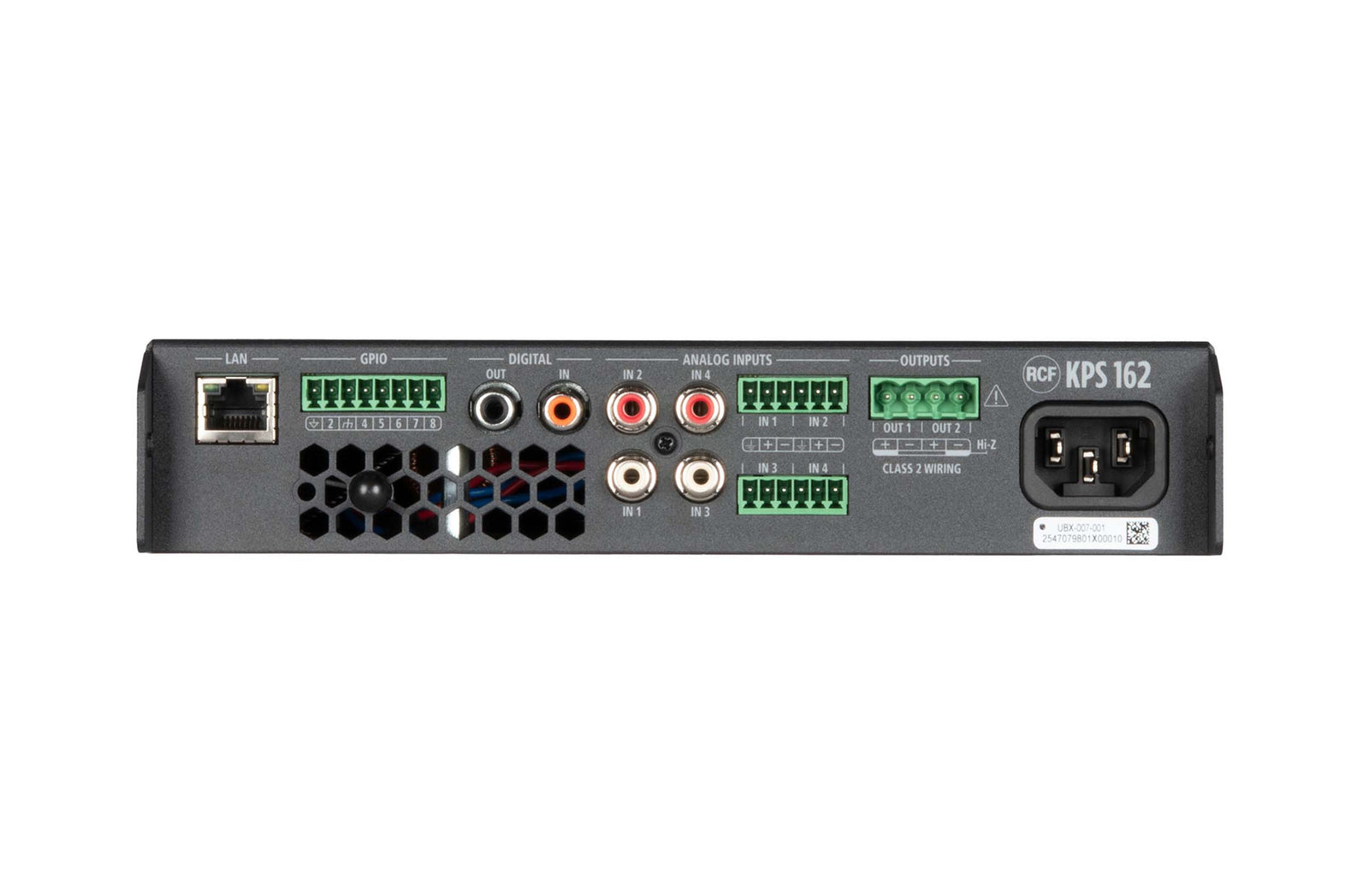RCF KPS 162 Compact 2-Channel Class-D Power Amplifier with DSP - 2x160 W by RCF