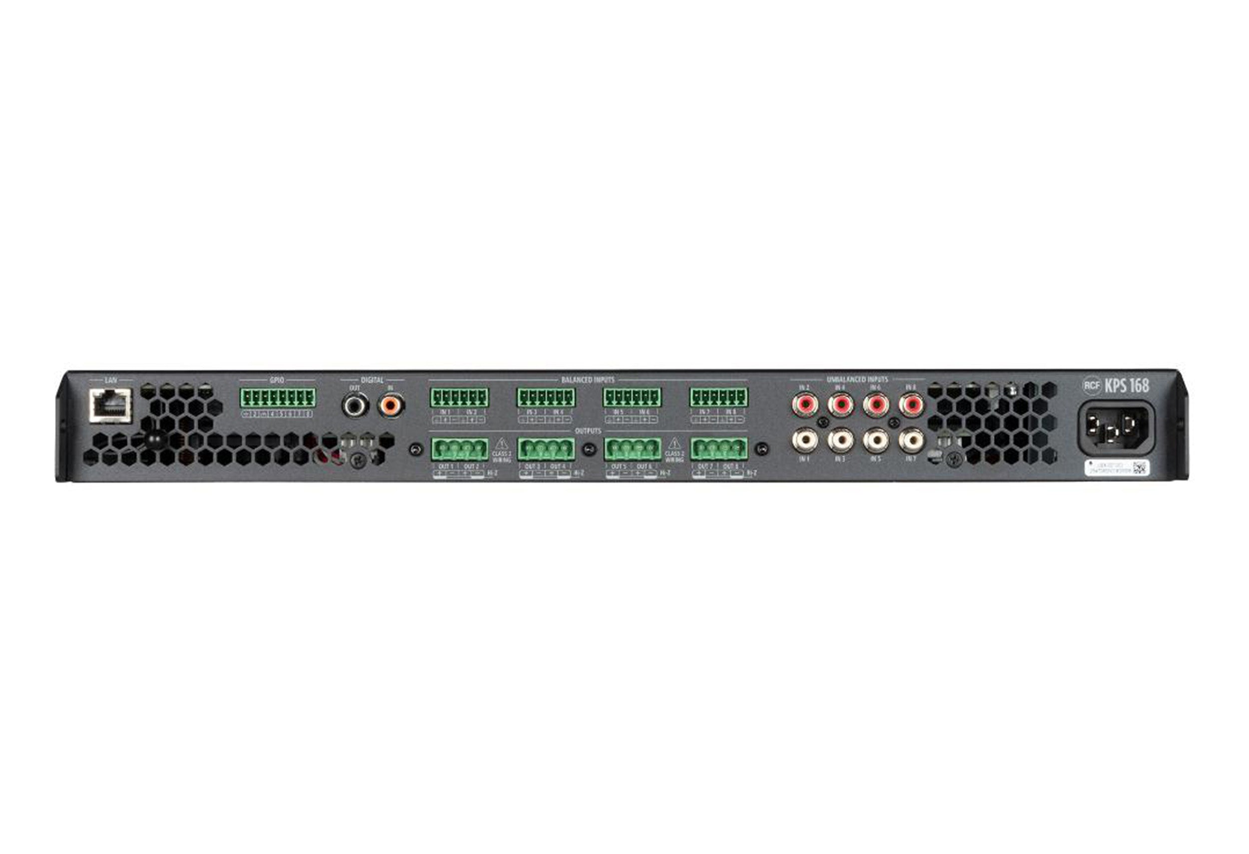 RCF KPS 168 Class D 8-Channel Amplifier with DSP - 8 x 160 W by RCF