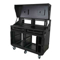 ProX XS-SLAM2X12U4U PRADO Mobile AV Workstation Case with Slam Doors and 2x 12U, 2x 4U Racks by ProX Cases