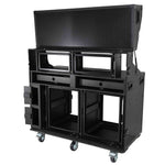 ProX XS-SLAM2X12U4U PRADO Mobile AV Workstation Case with Slam Doors and 2x 12U, 2x 4U Racks by ProX Cases