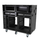 ProX XS-SLAM2X12U4U PRADO Mobile AV Workstation Case with Slam Doors and 2x 12U, 2x 4U Racks by ProX Cases