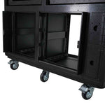 ProX XS-SLAM2X12U4U PRADO Mobile AV Workstation Case with Slam Doors and 2x 12U, 2x 4U Racks by ProX Cases