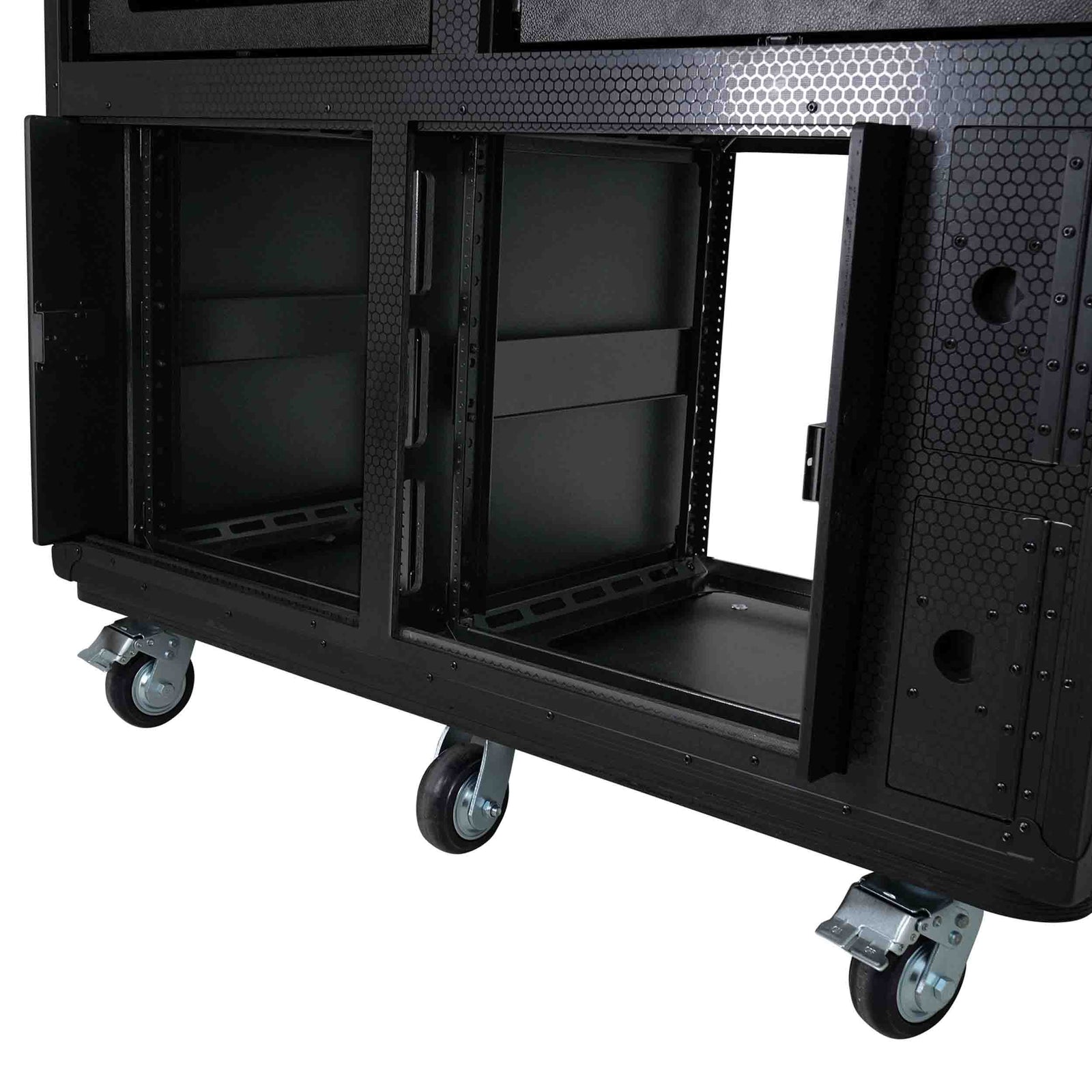 ProX XS-SLAM2X12U4U PRADO Mobile AV Workstation Case with Slam Doors and 2x 12U, 2x 4U Racks by ProX Cases