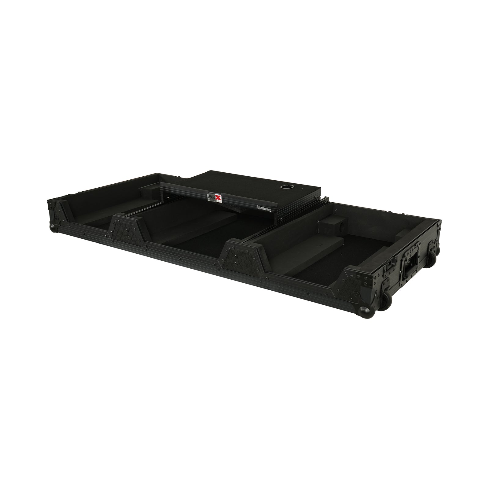ProX XS-CDM3KV10A9 WLTBL DJ Flight Case for 2x CDJ-3000X and DJM-V10/A9 with Laptop Shelf & Wheels by ProX Cases