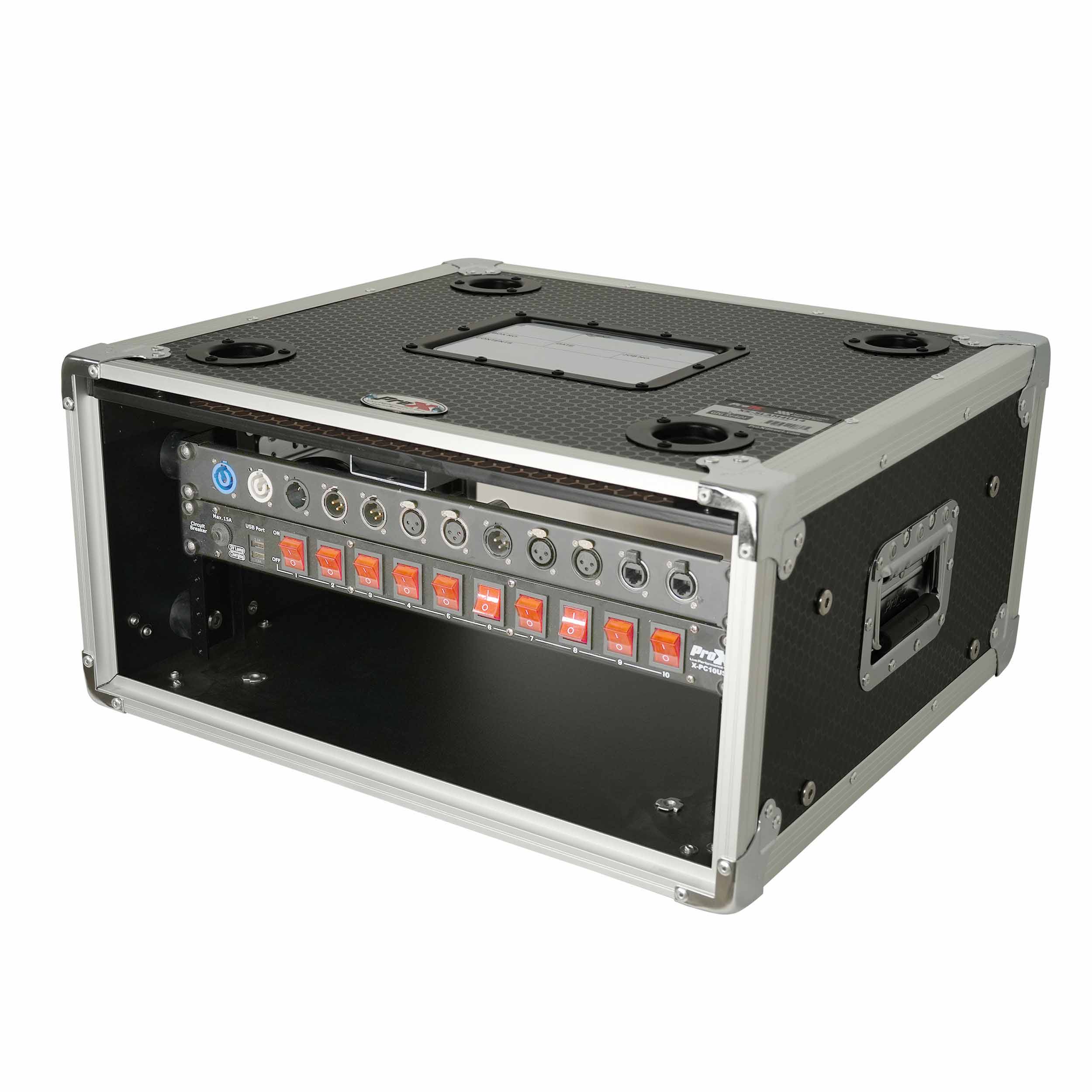 ProX XS-SLAM4U14 Vertical Shock-Mount 4U Rack Case with Sliding Slam Doors - 14-inch Depth by ProX Cases
