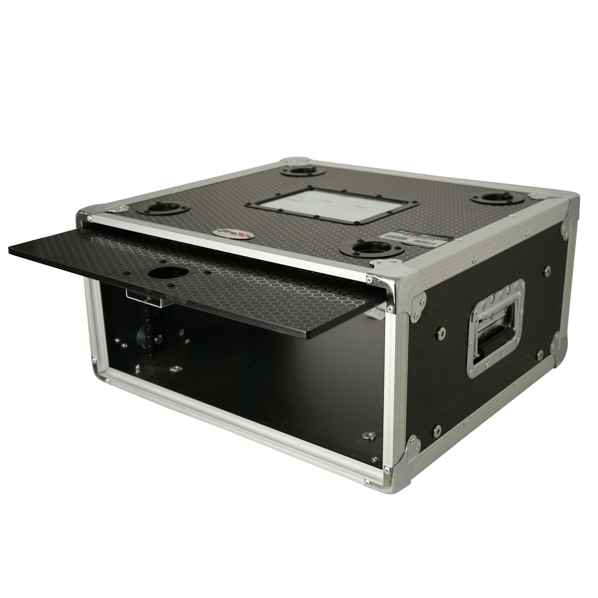 ProX XS-SLAM4U14 Vertical Shock-Mount 4U Rack Case with Sliding Slam Doors - 14-inch Depth by ProX Cases