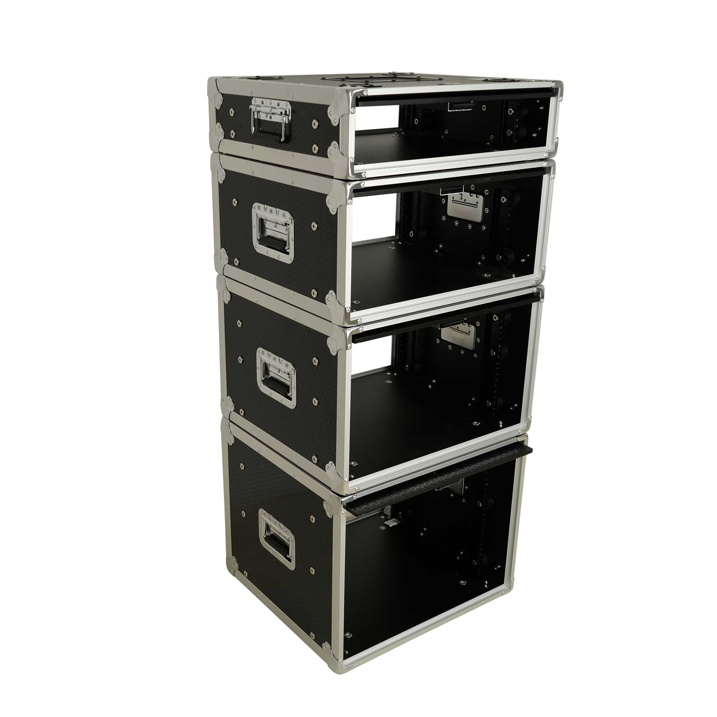ProX XS-SLAM4U14 Vertical Shock-Mount 4U Rack Case with Sliding Slam Doors - 14-inch Depth by ProX Cases