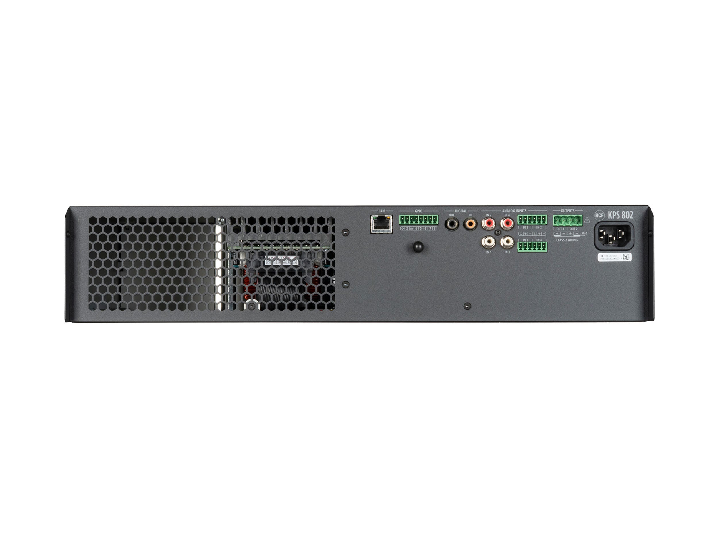RCF KPS 802 High-Power 2-Channel Class D Amplifier with DSP - 2 x 800 W by RCF