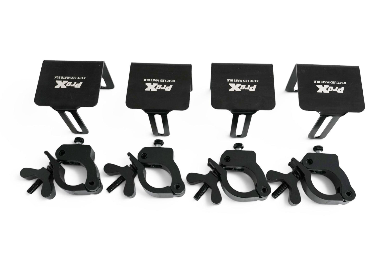 ProX XT-TCLEDMATEBLKX4 Set of 4 Direct LED Video Panel to 2" Truss Pipe Clamps by ProX Live Performance Gear