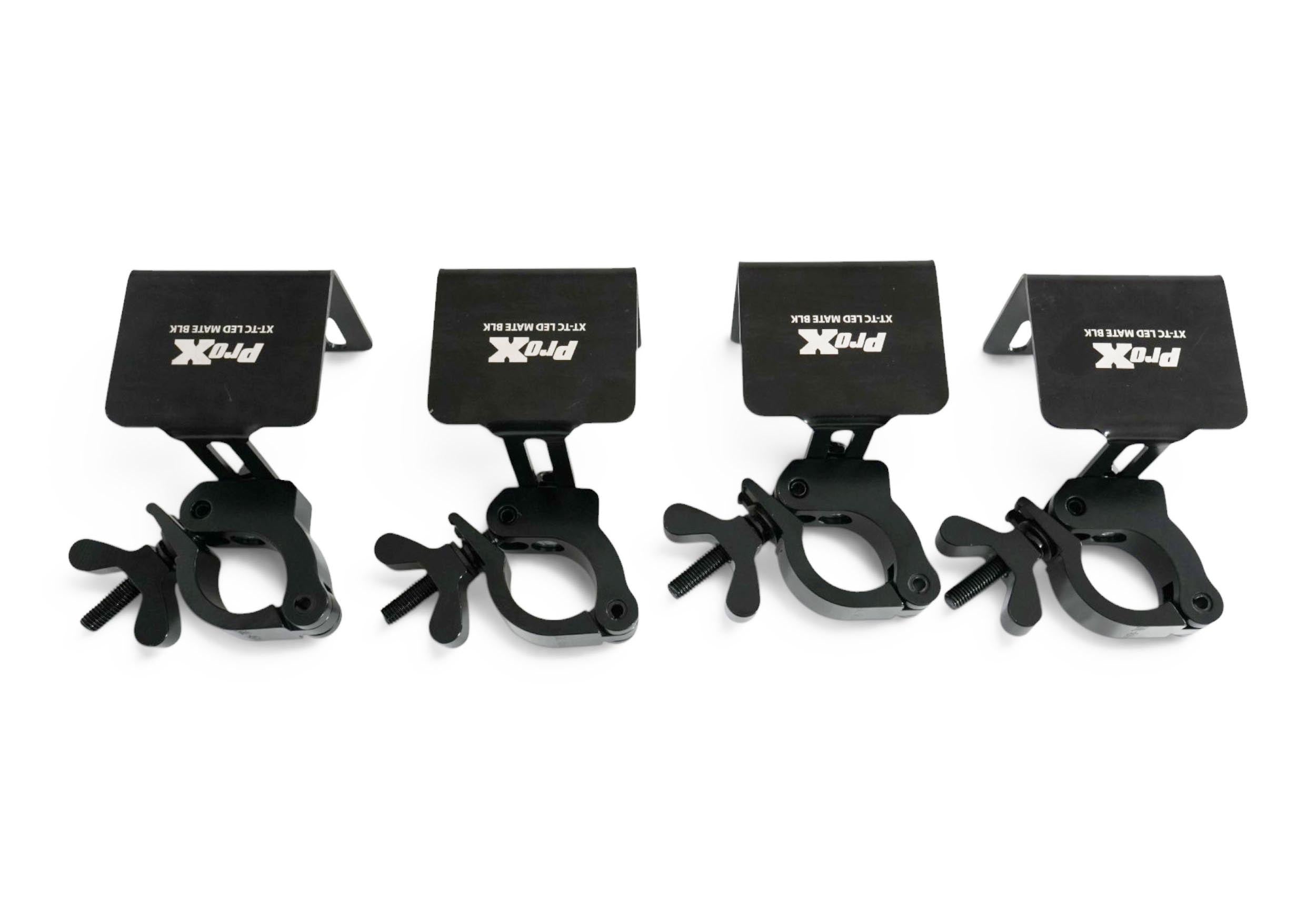 ProX XT-TCLEDMATEBLKX4 Set of 4 Direct LED Video Panel to 2" Truss Pipe Clamps by ProX Live Performance Gear