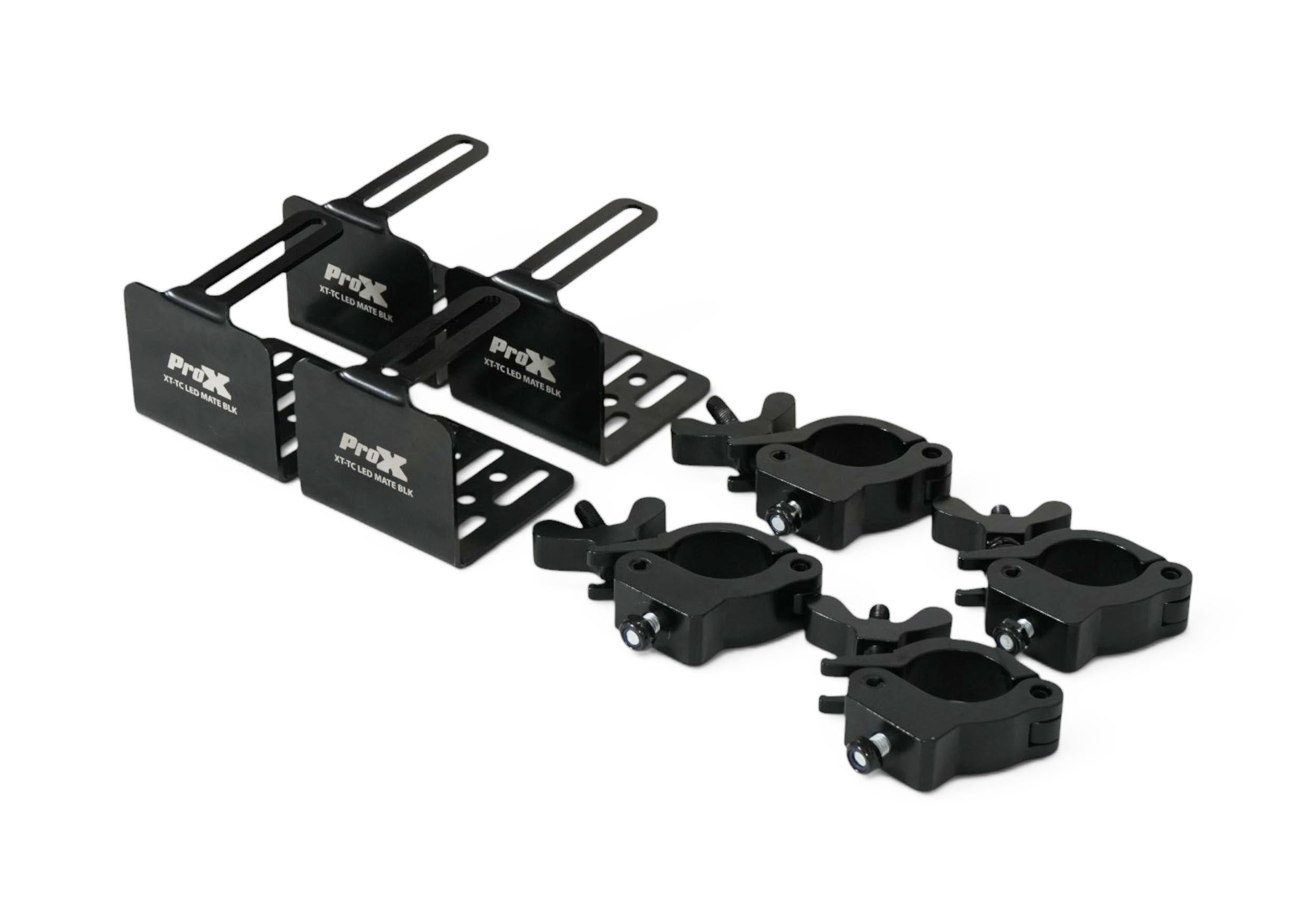 ProX XT-TCLEDMATEBLKX4 Set of 4 Direct LED Video Panel to 2" Truss Pipe Clamps by ProX Live Performance Gear