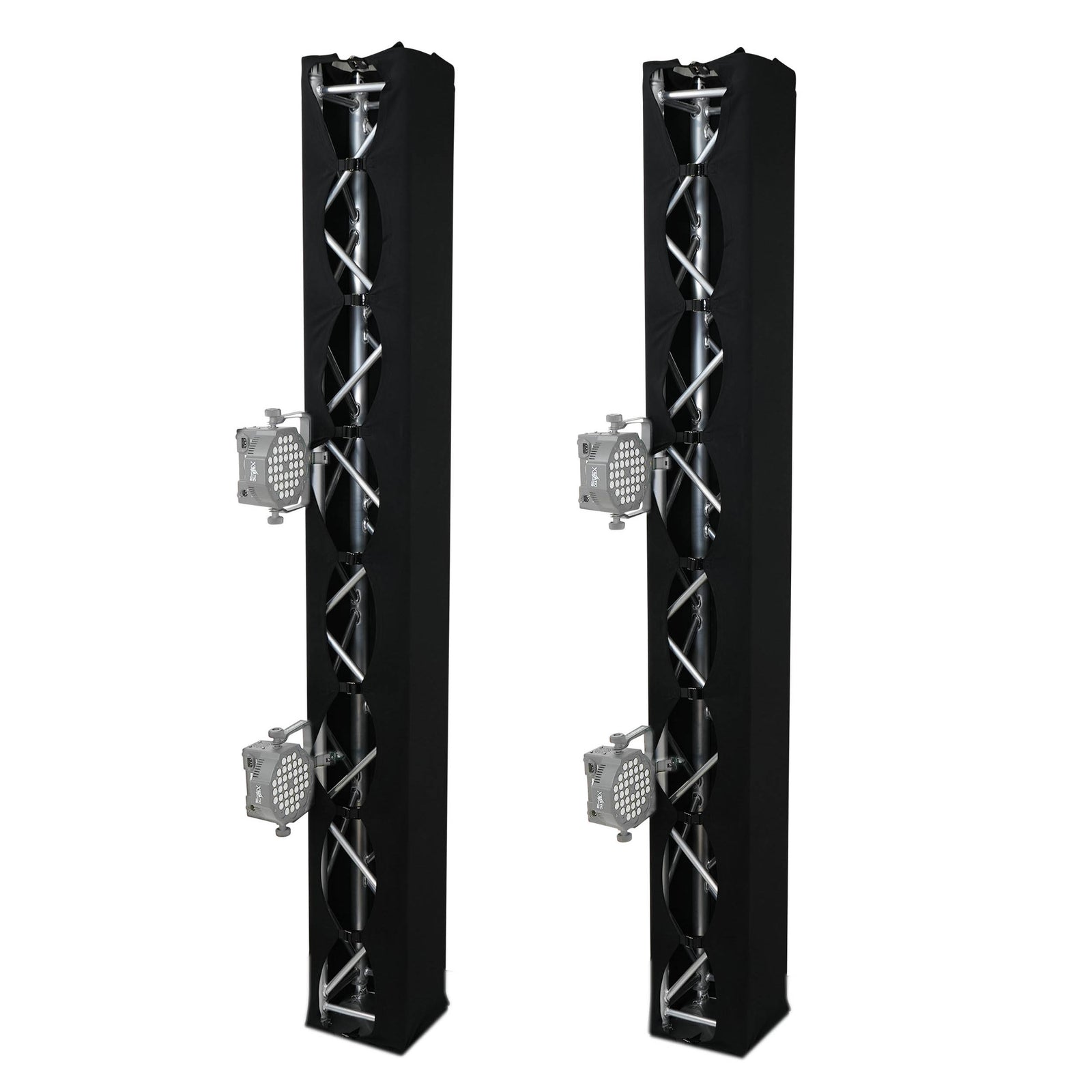 ProX XTC-SQ984TRIRAP BLKX2 Pair of 3-Sided Box Truss Black Scrim Cover Set with Carry Bag by ProX Live Performance Gear