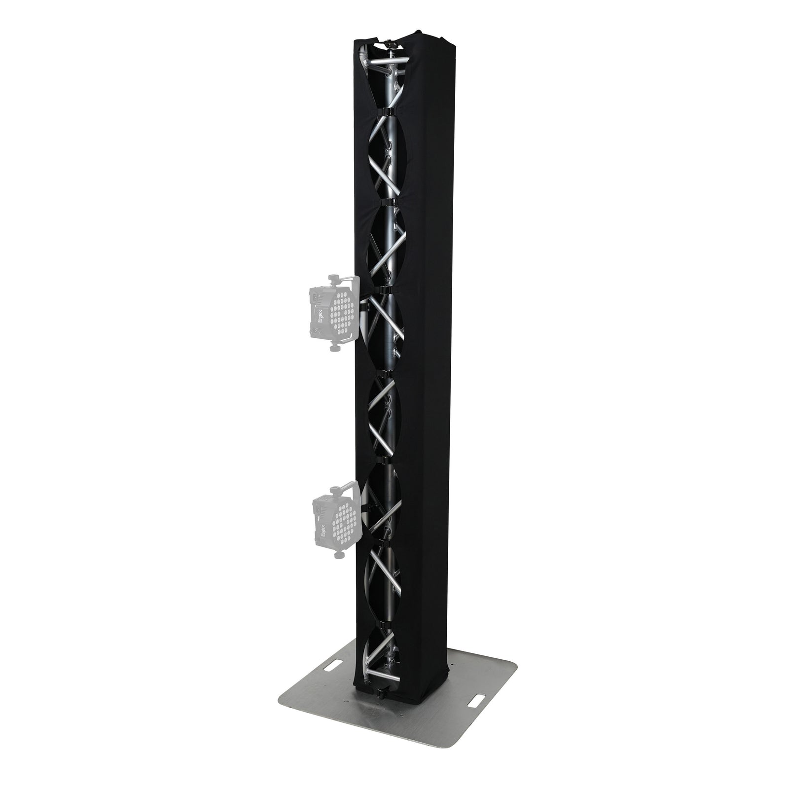 ProX XTC-SQ820TRIRAP BLKX2 Pair of 8.20 ft Box Truss 3 Side Black Scrim Cover with Carry Bag by ProX Cases