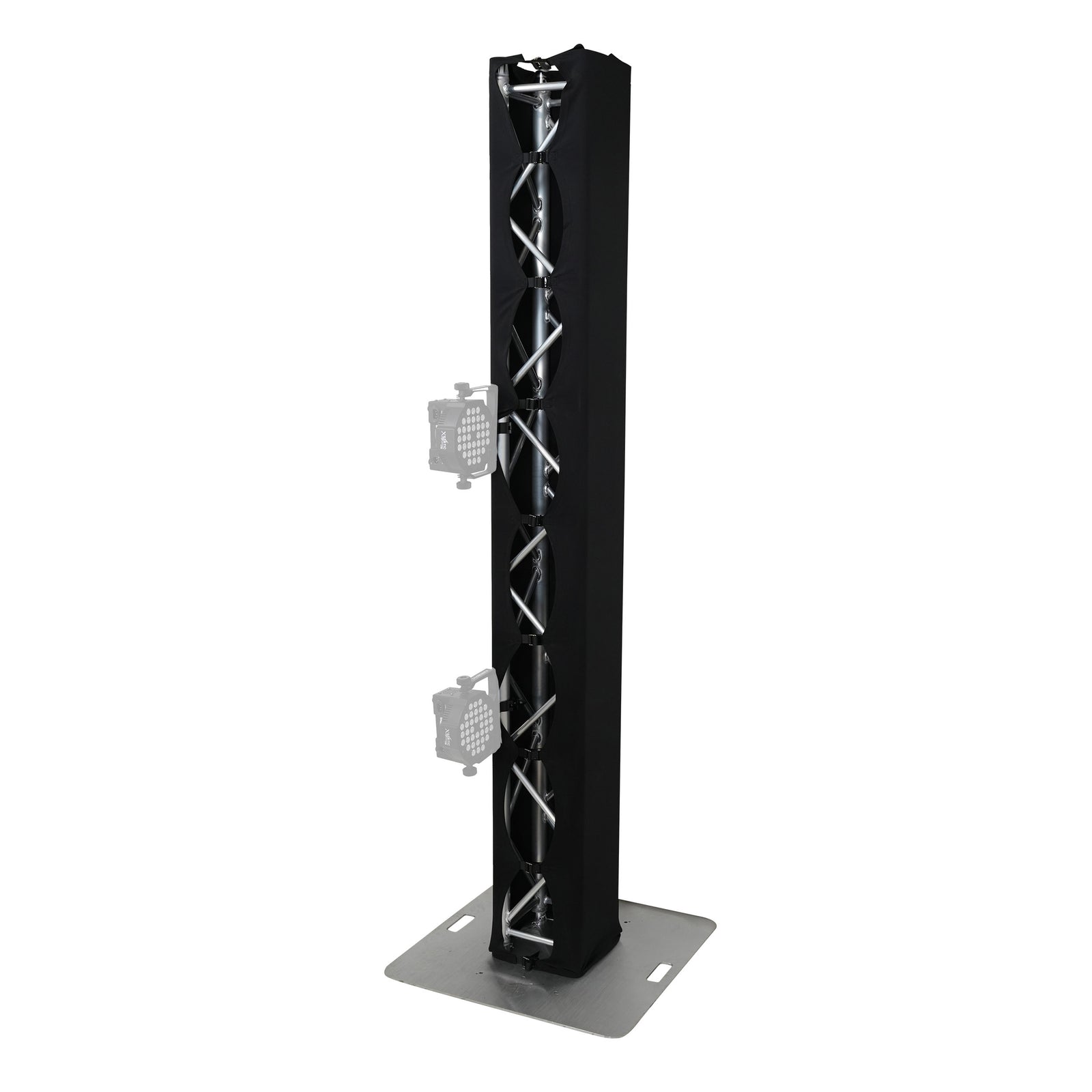 ProX XTC-SQ656TRIRAP BLKX2 Pair of 6.56 ft Box Truss 3 Side Black Scrim Cover with Carry Bag by ProX Cases