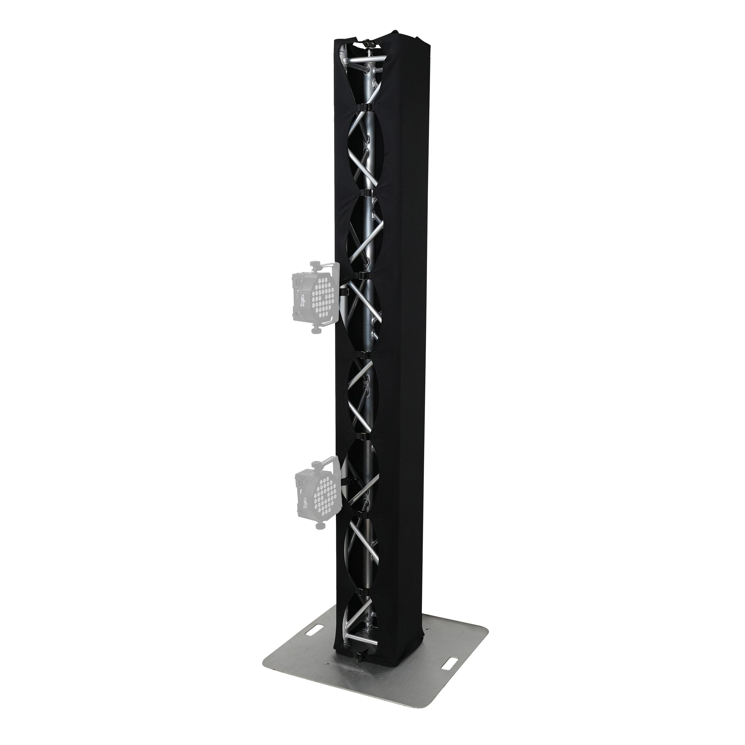 ProX XTC-SQ656TRIRAP BLKX2 Pair of 6.56 ft Box Truss 3 Side Black Scrim Cover with Carry Bag by ProX Cases