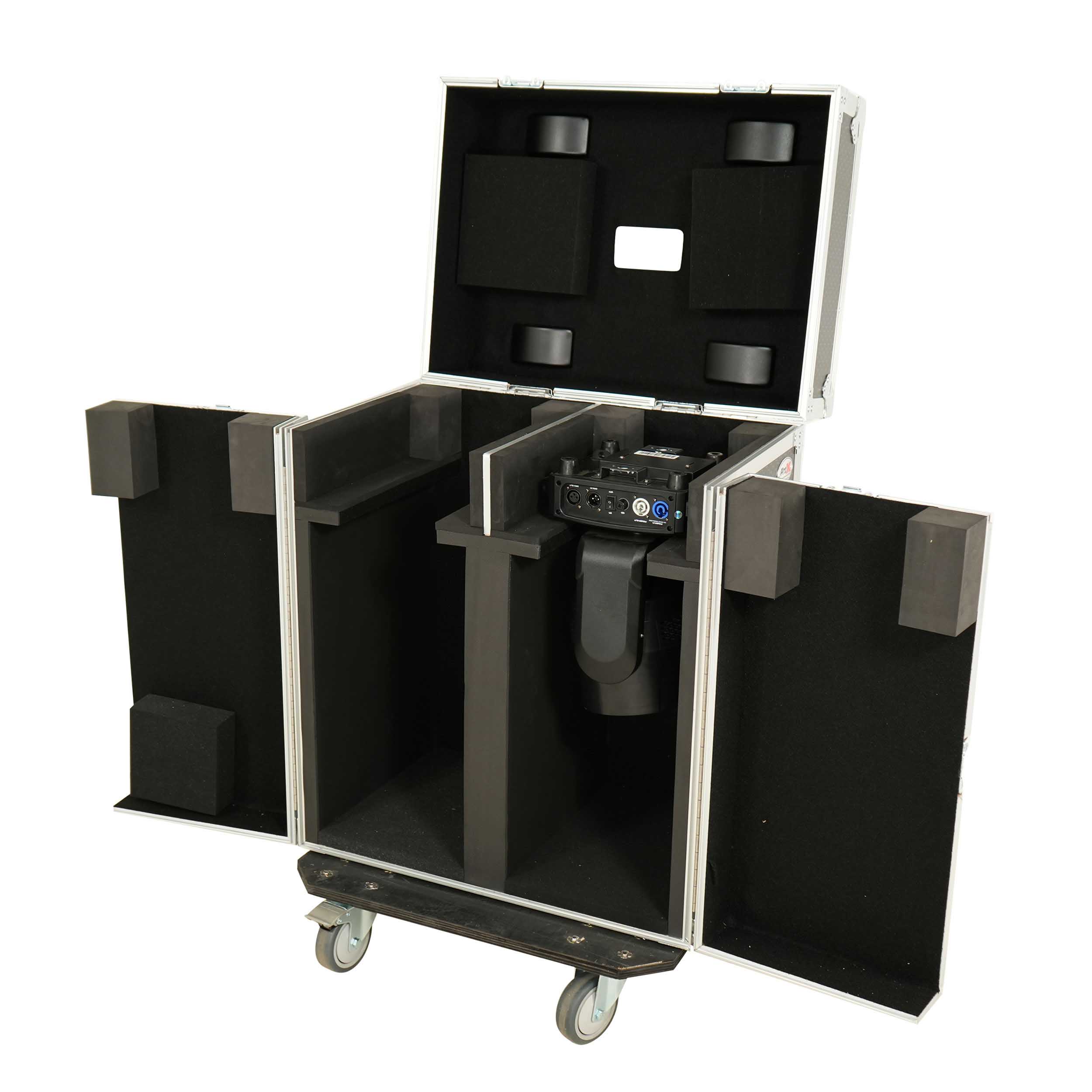 ProX XS-MH26WASHX2W Moving Head Lighting Road Case for 2x Wash Moving Heads with 3 Doors by ProX Cases