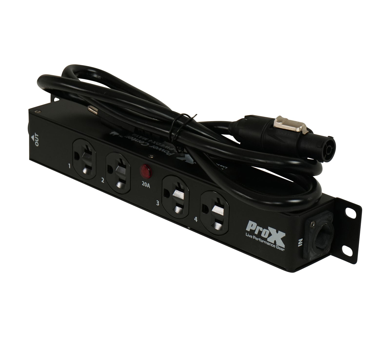 ProX X-PWEDX4MAYA 4 Outlet Power Strip AC Outlet Box with True1 IN/OUT 20A Power Center