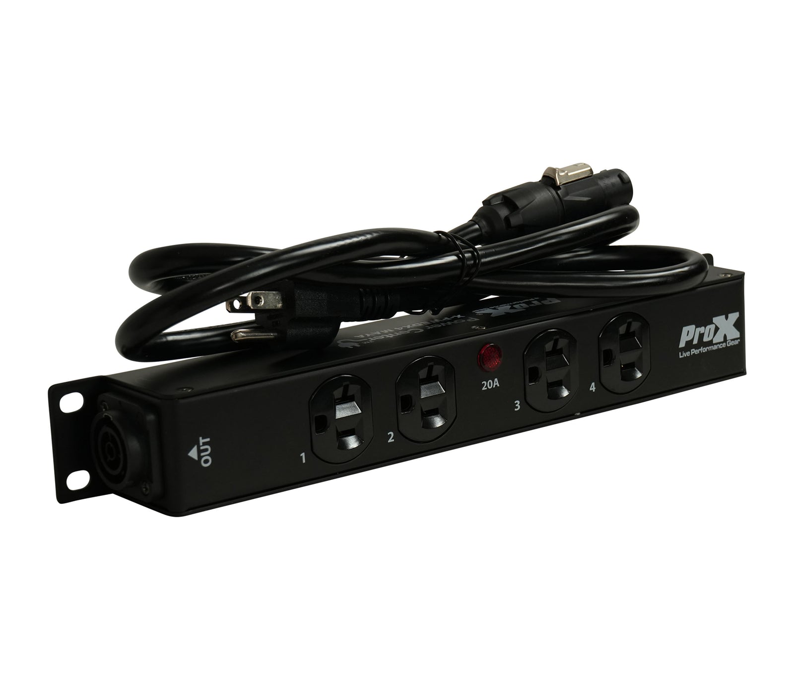 ProX X-PWEDX4MAYA 4 Outlet Power Strip AC Outlet Box with True1 IN/OUT 20A Power Center