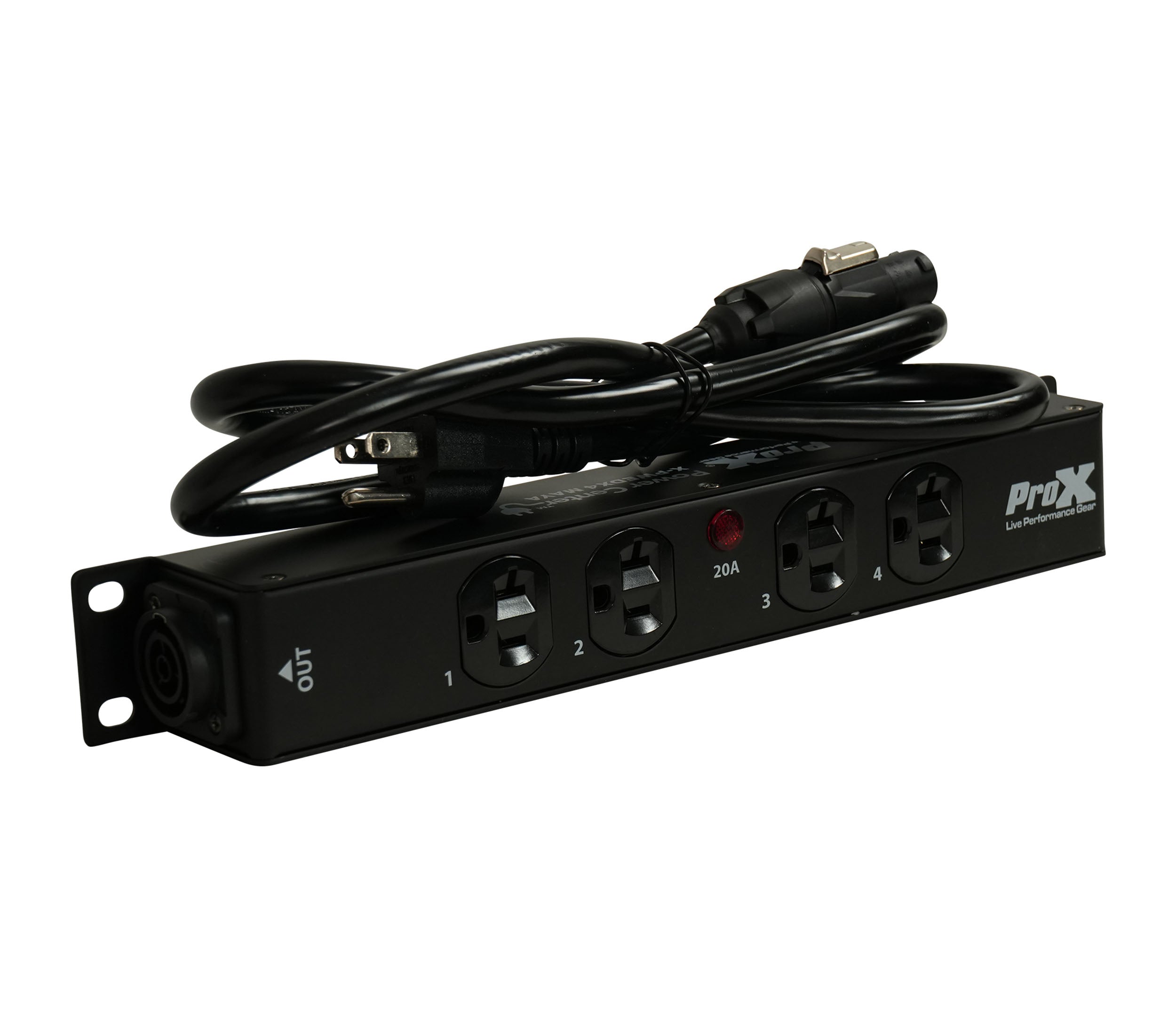 ProX X-PWEDX4MAYA 4 Outlet Power Strip AC Outlet Box with True1 IN/OUT 20A Power Center
