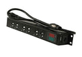 ProX X-PWEDLEDX6TARA 6-Outlet Edison NEMA 5-20R Power Distribution Box with True1 IN/OUT, LED Voltage by ProX Live Performance Gear