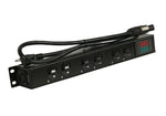 ProX X-PWEDLEDX6TARA 6-Outlet Edison NEMA 5-20R Power Distribution Box with True1 IN/OUT, LED Voltage by ProX Live Performance Gear