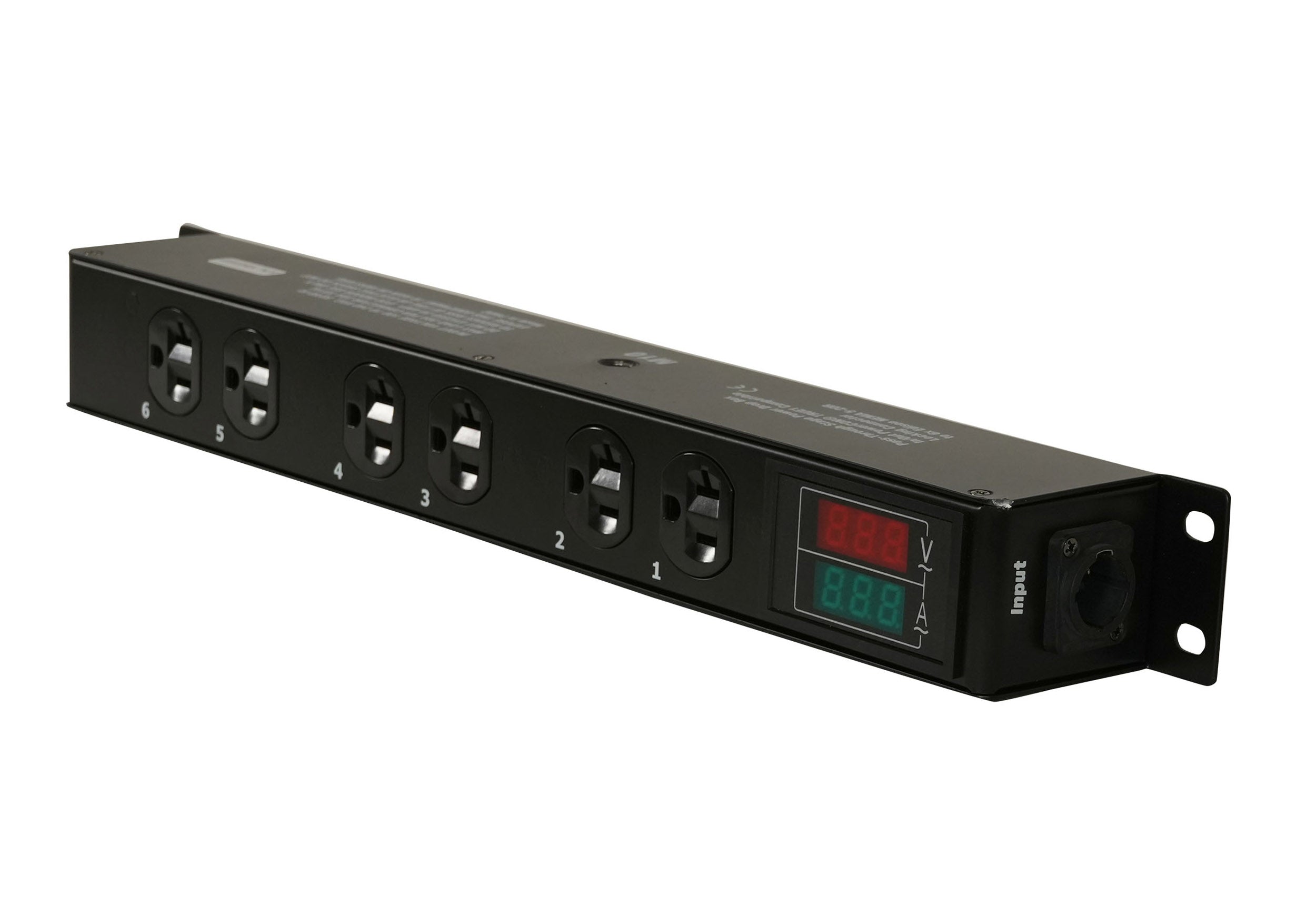 ProX X-PWEDLEDX6TARA 6-Outlet Edison NEMA 5-20R Power Distribution Box with True1 IN/OUT, LED Voltage by ProX Live Performance Gear