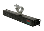 ProX X-PWEDLEDX6TARA 6-Outlet Edison NEMA 5-20R Power Distribution Box with True1 IN/OUT, LED Voltage by ProX Live Performance Gear