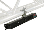 ProX X-PWEDLEDX6TARA 6-Outlet Edison NEMA 5-20R Power Distribution Box with True1 IN/OUT, LED Voltage by ProX Live Performance Gear
