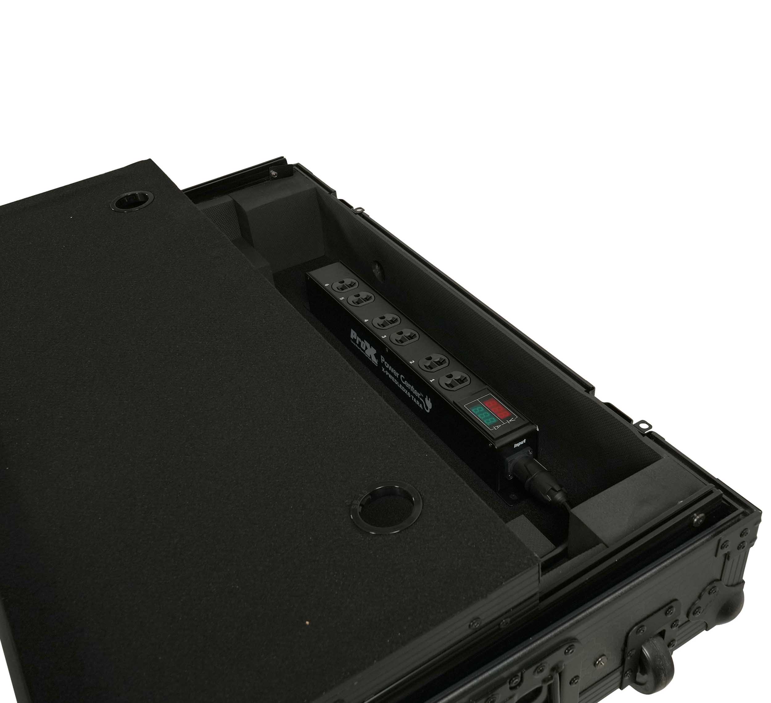 ProX X-PWEDLEDX6TARA 6-Outlet Edison NEMA 5-20R Power Distribution Box with True1 IN/OUT, LED Voltage by ProX Live Performance Gear