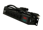 ProX X-PWTR1LEDX6DANA PowerCenter AC to 6X True1 Splitter Outputs with V and A Meter by ProX Live Performance Gear