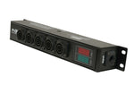 ProX X-PWTR1LEDX6DANA PowerCenter AC to 6X True1 Splitter Outputs with V and A Meter by ProX Live Performance Gear