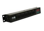ProX X-PWTR1LEDX6DANA PowerCenter AC to 6X True1 Splitter Outputs with V and A Meter by ProX Live Performance Gear